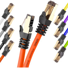 Duronic ORANGE 5M CAT8 Cable | S/FTP Shielded Ethernet Wire | Super-Fast Network Patch Lead | Supports Bandwidth up to...