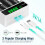 HiQuick LCD 4-slot Battery Charger for AA & AAA Rechargeable Batteries, Type C and Micro USB Input, Fast Charging Function,... 4