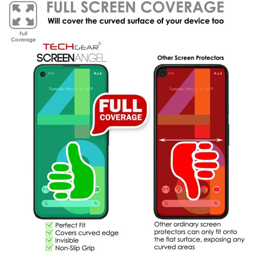 Techgear TECHGEAR [2 Pack Screen Protectors fit Google Pixel 4a [Screen Angel Edition] [Case Friendly] [Bubble Free] [FULL Screen... 2
