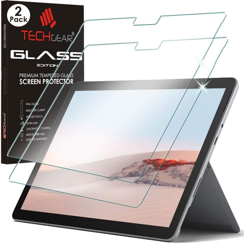 TECHGEAR GLASS Edition [2 Pack] Screen Protectors fits Microsoft Surface Go 3 & Surface Go 2 10.5", Genuine Tempered Glass...