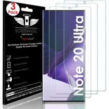 TECHGEAR Screen Angel 3-Pack for Samsung Galaxy Note 20 Ultra - HD Clear, Full Coverage, In-Display Fingerprint Support, Case-Friendly, HJ8U