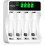 HiQuick LCD 4-slot Battery Charger for AA & AAA Rechargeable Batteries, Type C and Micro USB Input, Fast Charging Function,... 1