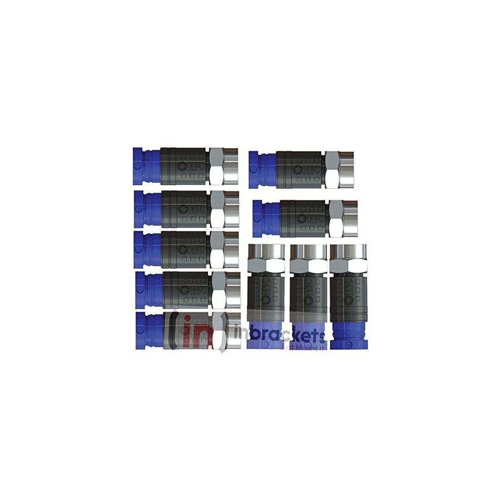 Inbrackets Compression F Connector Professional Cmx100 For Ct100 Wf100 Coaxial Coax Satellite Aerial Cable (10 Pack) 5060793920041