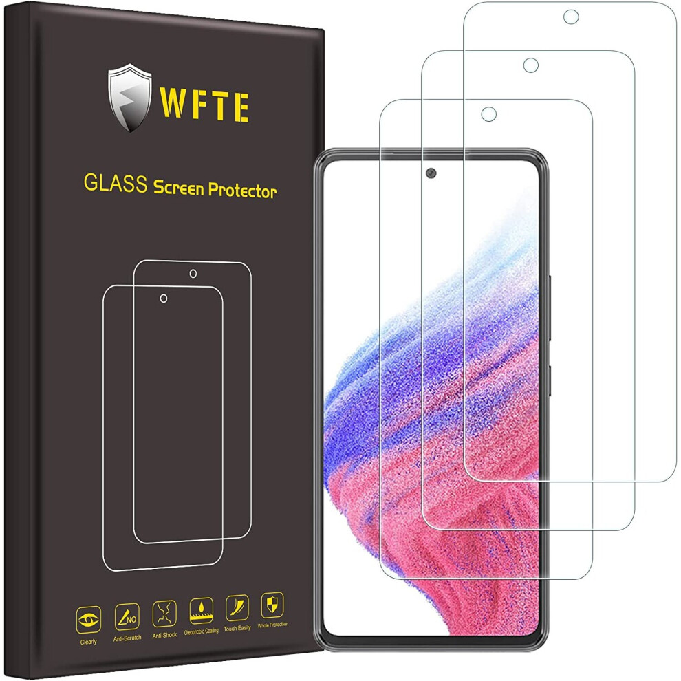 Wfte [3-Pack Screen Protector For Samsung Galaxy A53 5G/A52s 5G/Samsung A52 5G,Dust-Free Premium Tempered Glass Screen... 6945986334128