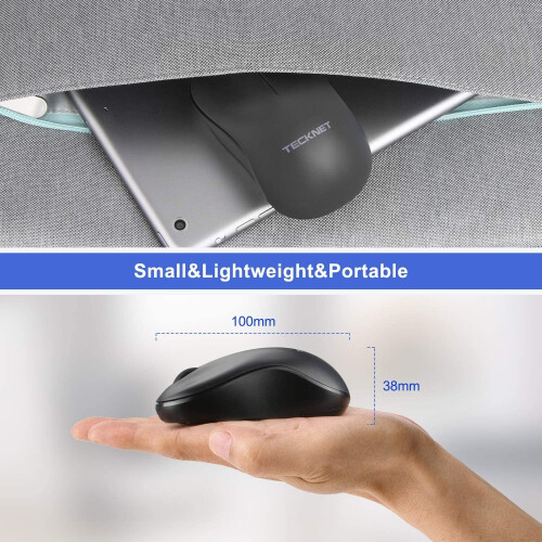 TeckNet TECKNET Mini Wireless Mouse for Laptop, 1200DPI Optical Computer Mouse with USB Receiver, 2.4GHz Ergonomic Cordless Mouse... 2