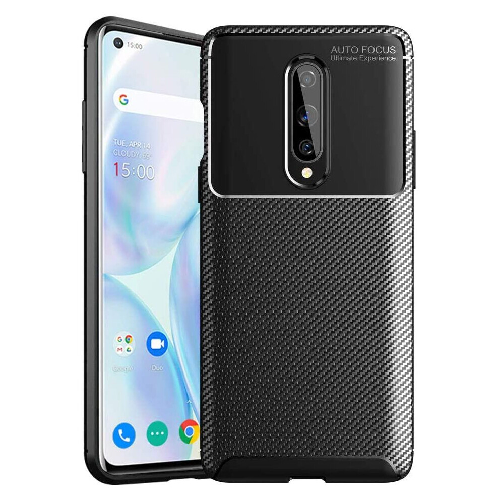 TECHGEAR Casde fits OnePlus 8 [CarbonFlex Case] Premium Flexible Soft Shockproof Slim Fit Case Cover with Carbon Fibre Effect...