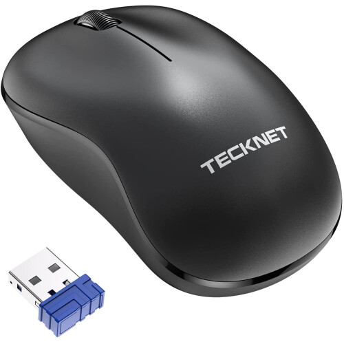TeckNet TECKNET Mini Wireless Mouse for Laptop, 1200DPI Optical Computer Mouse with USB Receiver, 2.4GHz Ergonomic Cordless Mouse...
