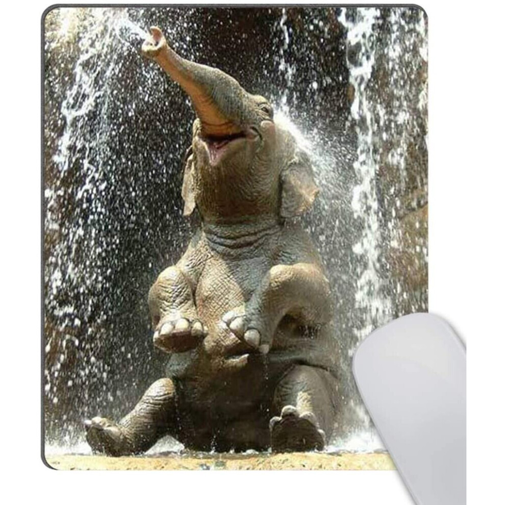 Wasach Elephant Happy Large Mousepad Mouse Pad Great Gift Idea 9.5 X 7.9 Inch (240Mmx200mmx3mm) 6280849561915