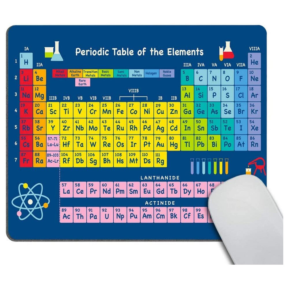 Wasach Gaming Mouse Pad Custom,Periodic Table By Chemistry Elements For Classroom Geek Science Lovers Non-Slip Thick Rubber... 6280849560871