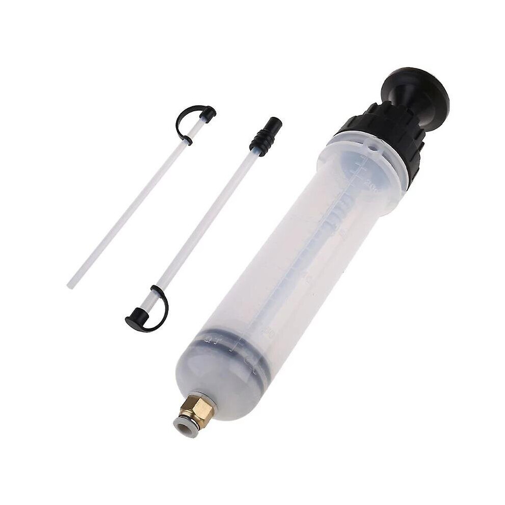 Fluid Extraction Syringe For Automotive Fluids - 200Cc Plastic Transfer Pump With 30Cm Tube For Brake, Oil & Coolant 768664244399