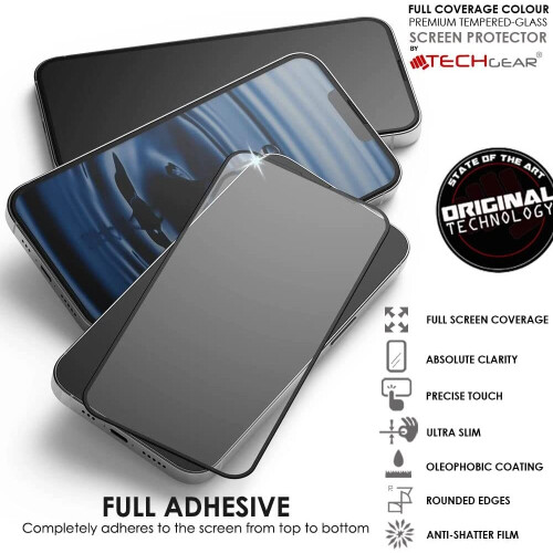 Techgear TECHGEAR 3D GLASS Edition for iPhone 13 Mini, [FULL Screen Adhesion] & [Full Coverage] Tempered Glass Screen Protector Guard... 2