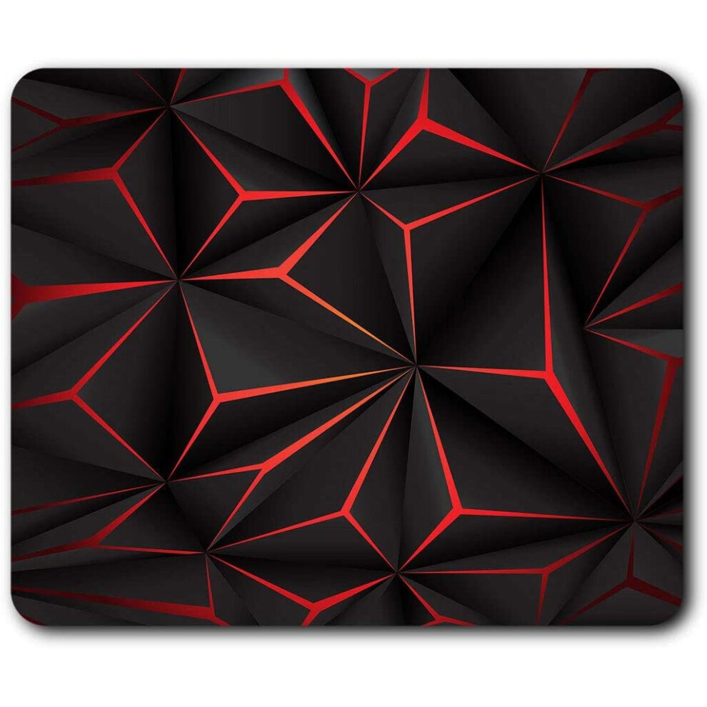 Destination-Vinyl-Ltd Black/Red & Futuristic Mouse Mat Pad Computer Pc Laptop Gaming Office Home Desk Accessory Gadget 12953