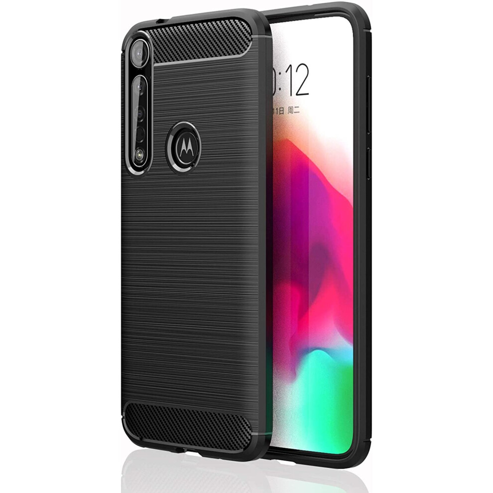 TECHGEAR Moto G8 Plus Case [Stealth Case] Flexible, Shockproof, Ultra Slim, Soft TPU Protective Shell Cover with Carbon Fibre...