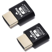 EVanlak HDMI Dummy Plug Headless Ghost Display Emulator Premium Aluminum PC(Fit Headless-3840x2160@60H New 3RD)-2Pack…