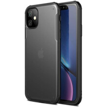 TECHGEAR Fusion FX iPhone 11 Tough Case - Slim, Shockproof, Fused Gel Bumper & Hard Back, Wireless Charging Compatible, Black HJ8U