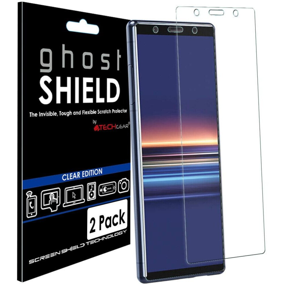 TECHGEAR [Pack of 2] Screen Protectors fit Sony Xperia 5 [ghostSHIELD Edition] Genuine Reinforced TPU film Screen Protector...