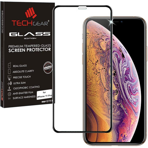 Techgear TECHGEAR 3D GLASS Edition for iPhone 11 Pro 5.8", [FULL Screen Adhesion] & [Full Coverage] Tempered Glass Screen Protector...