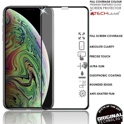 Techgear TECHGEAR 3D GLASS Edition for iPhone 11 Pro 5.8", [FULL Screen Adhesion] & [Full Coverage] Tempered Glass Screen Protector... 1