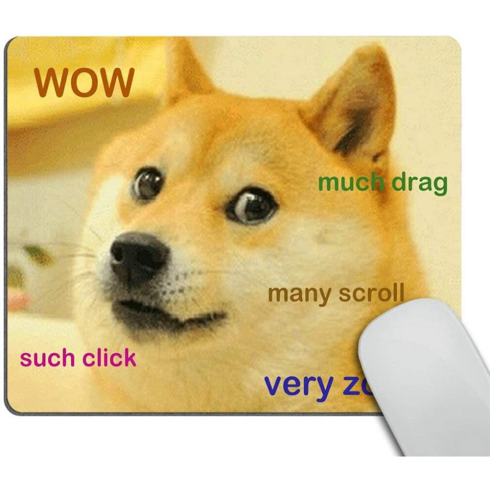 Wasach Funny Doge Mousepad Personality Rectangle Non-Slip Rubber Mousepad Gaming Mouse Pads 4876573693798