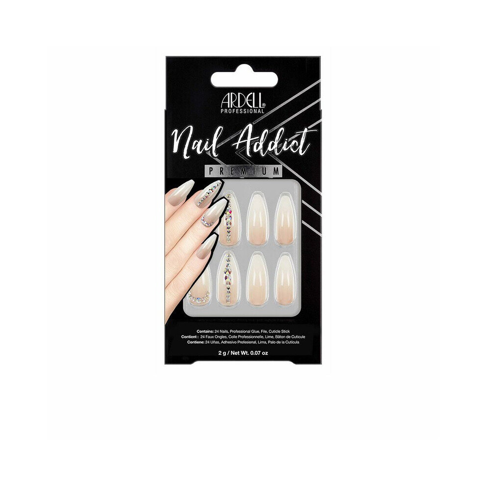 False nails Ardell Nail Addict Nude Light Crystal (24 pcs)