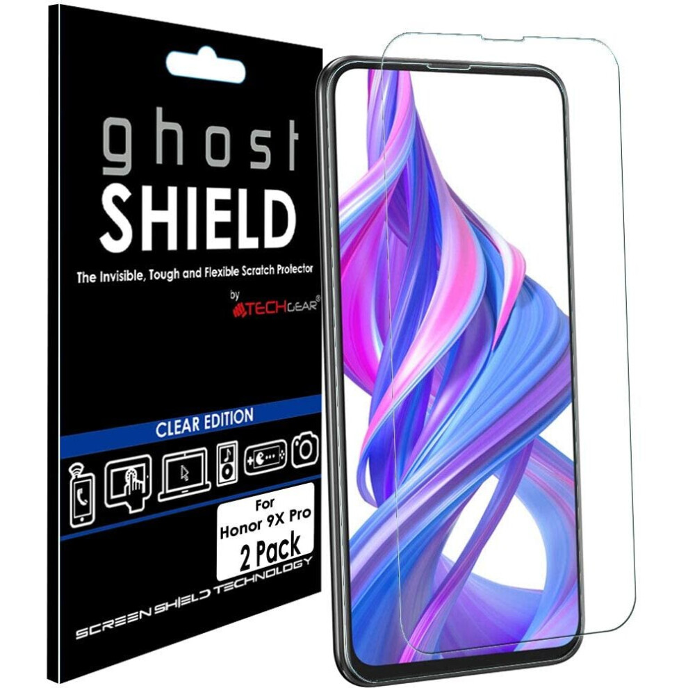 TECHGEAR [Pack of 2] Screen Protectors for Honor 9X Pro [ghostSHIELD Edition] Genuine Reinforced TPU film Screen Protector...