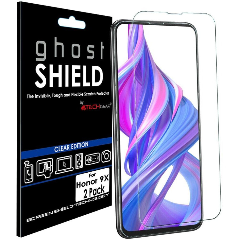 TECHGEAR [Pack of 2] Screen Protectors for Honor 9X [ghostSHIELD Edition] Genuine Reinforced TPU film Screen Protector Guard...