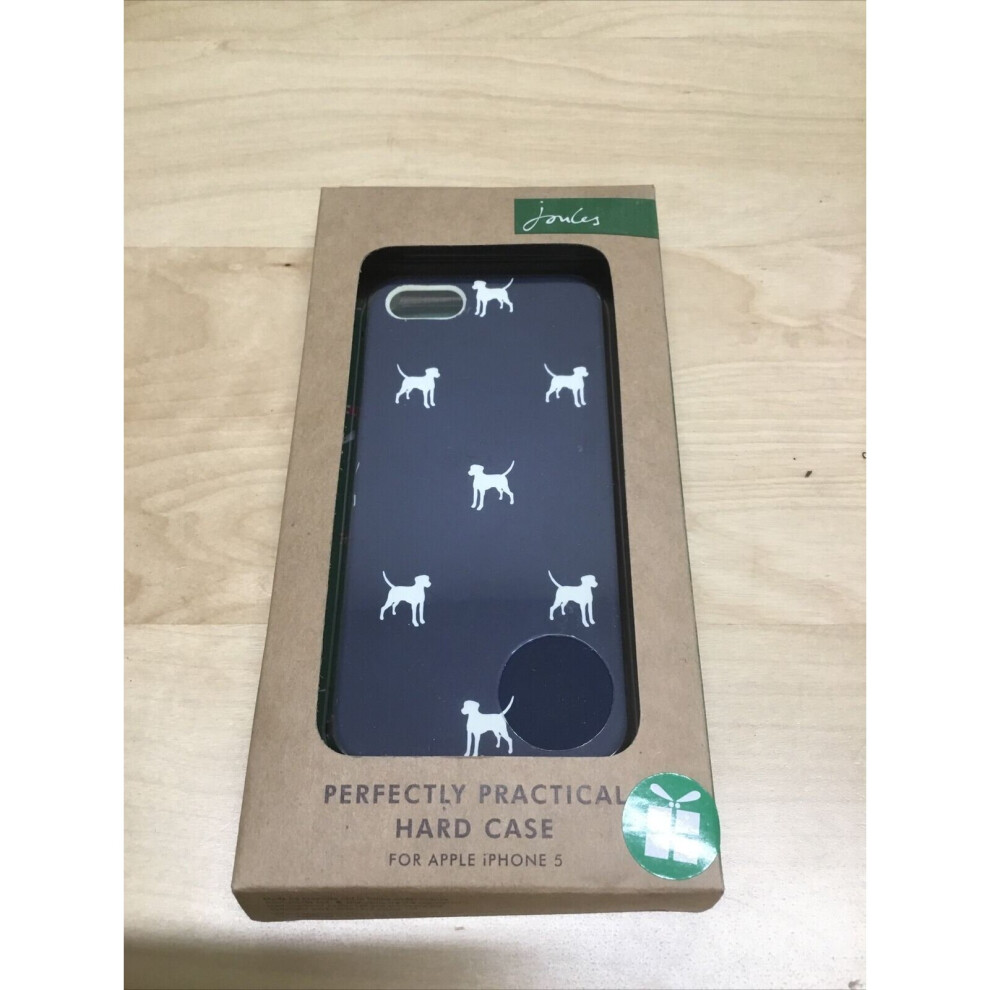 Joules Iphone 5 Phone Case Blue With White Dogs New