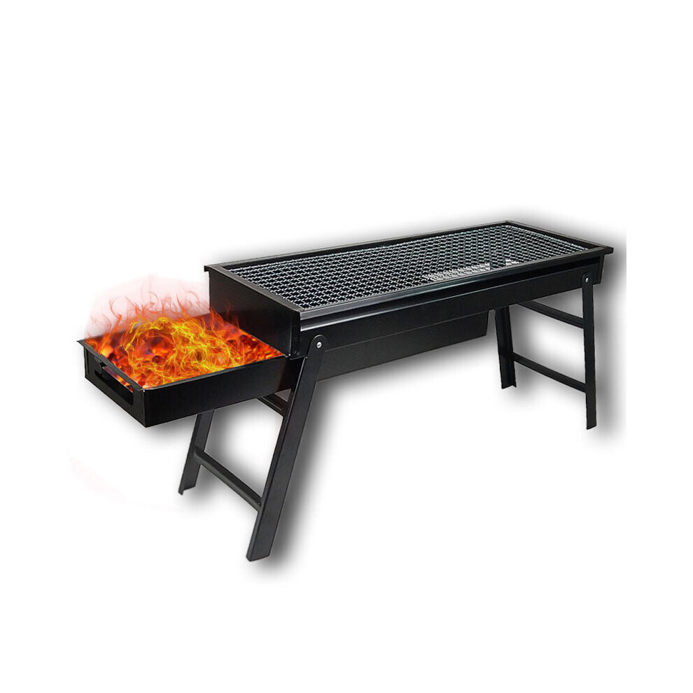Charcoal Grill Barbecue Portable BBQ - Stainless Steel Folding BBQ Kabab Grill Camping Grill