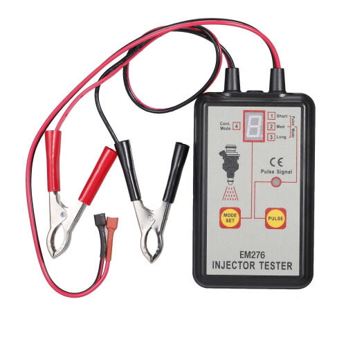 EM276 Auto Injector Tester 4 Pluse Modes Fuel Flush Cleaner Adapter Cleaning Tool Kit 2