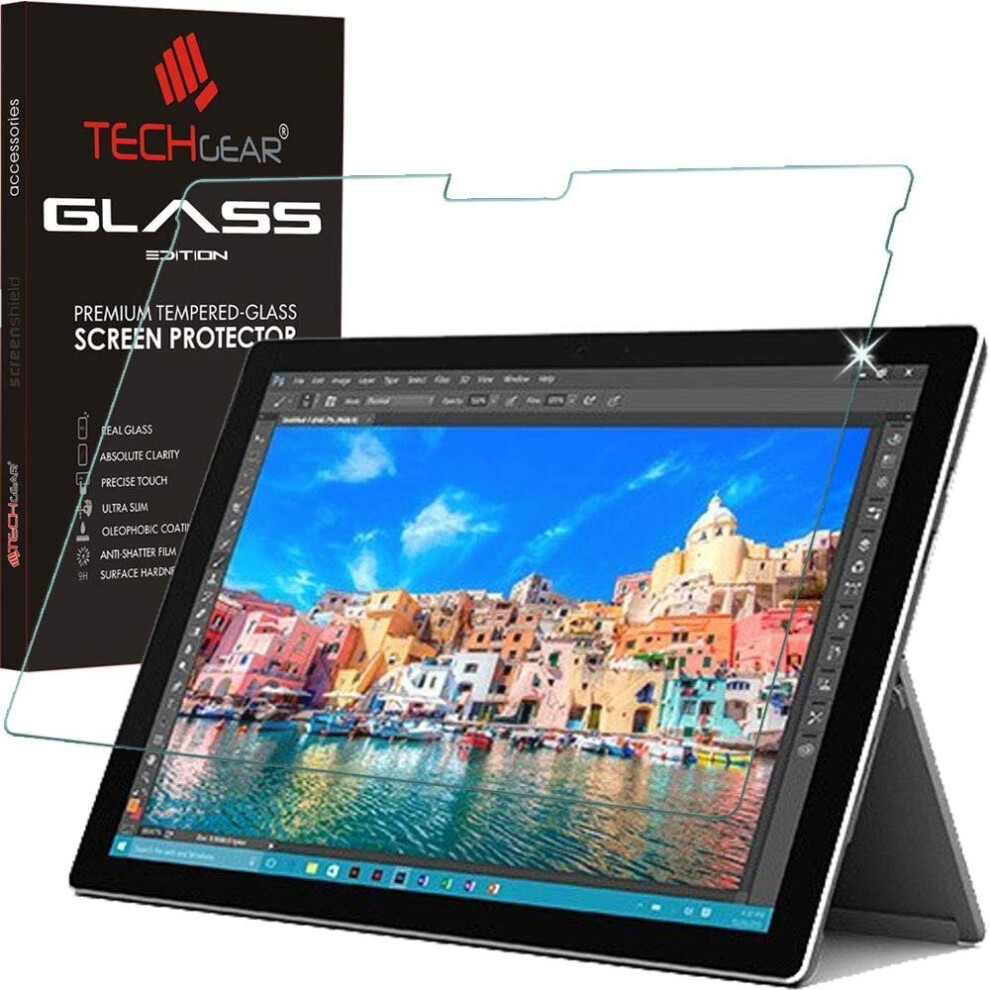 TECHGEAR Anti-Glare Screen Protector Compatible with Microsoft Surface Pro 2017, Surface Pro 4 - MATTE GLASS Edition Genuine...