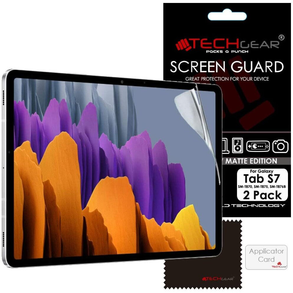 TECHGEAR 2 Pack Galaxy Tab S7 11.0" Anti Glare Screen Protectors (SM-T870 / SM-T875), MATTE Screen Protector Guard Cover...