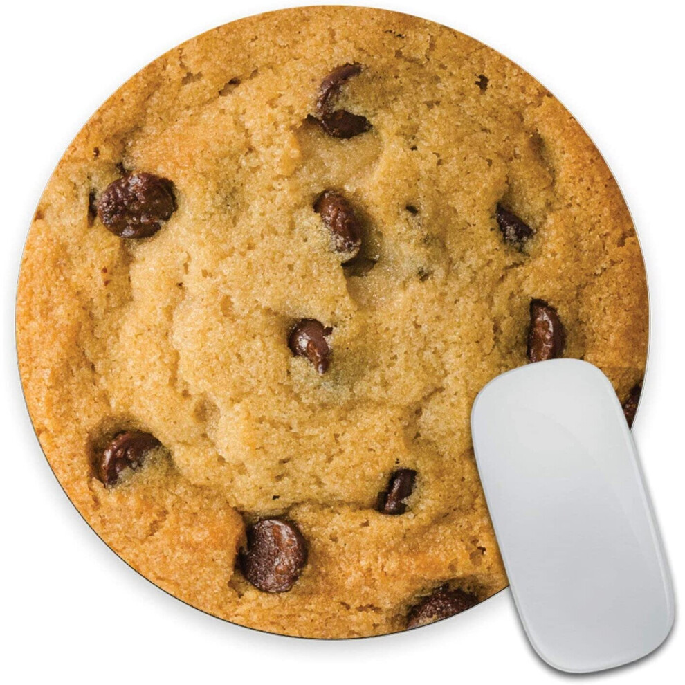Wasach Giant Chocolate Chip Cookie - Circle Mouse Pad - Mousepad - Funny - Coworker Gift Teacher Gift 4876573694825