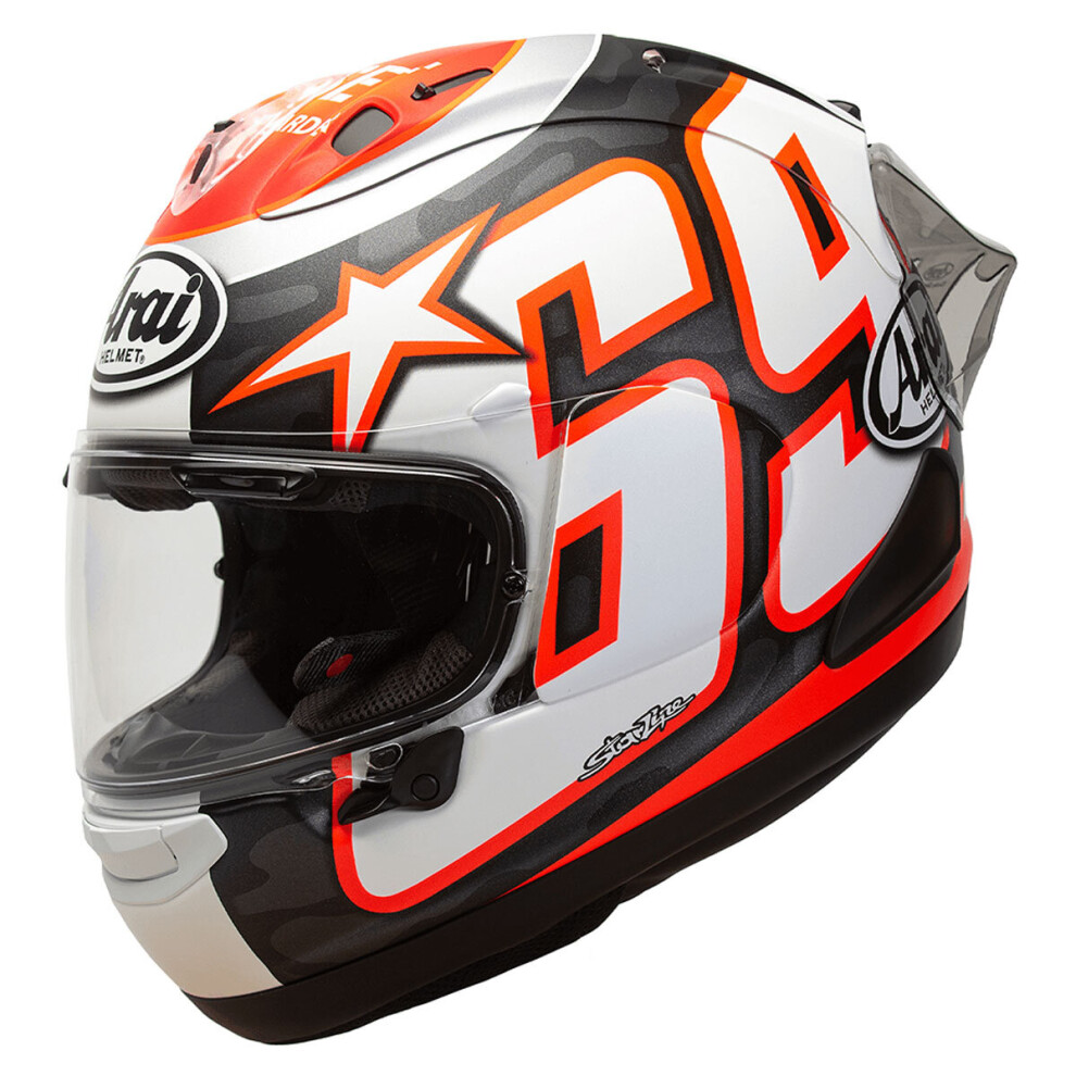 (XL) Arai RX 7V Evo Hayden Reset Black / White Helmet-image-OPC-P995RRK-NEW