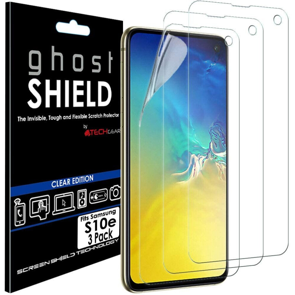 TECHGEAR [Pack of 3] Screen Protectors fit Samsung Galaxy S10e [ghostSHIELD Edition] Reinforced TPU film Screen Protector Guard...