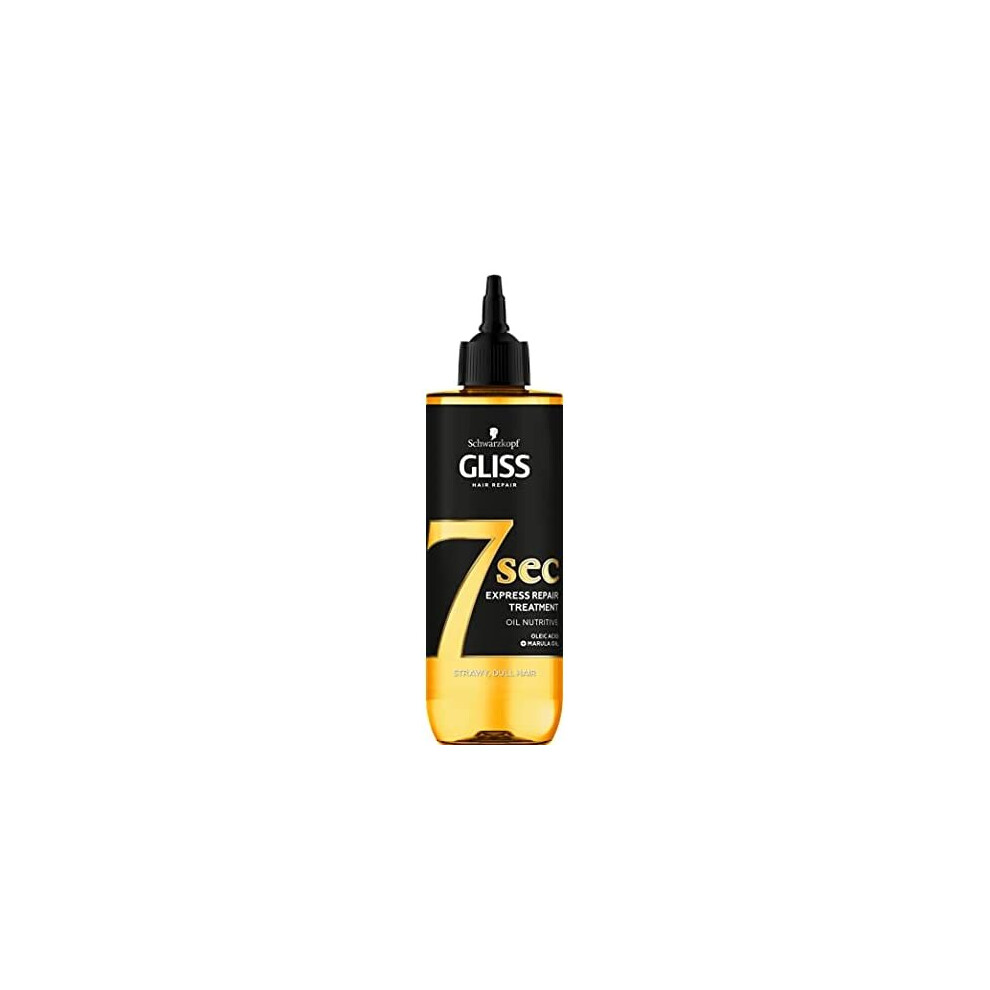 Schwarzkopf Gliss 7 Seconds Express Hair Repair Treatment, Oil Nutritive, Instant Hair Mask For Dull And Dry Hair, 200 Ml, (Pack Of 1)