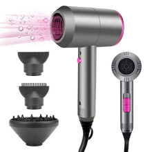 HappyGoo Professional Hair Dryer 2000W Powerful AC Motor Quick Drying Ionic Hairdryer with 2 Speed 3 Heat Setting, Cool Shot Button with 1 Diffus