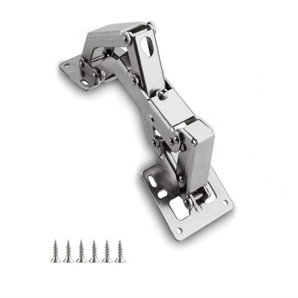 (No Overlay) 165 Degree Hydraulic Door Cabinet Hinge Full Overlay Cupboard Corner Hinge Adjustable Mounting Hinges Soft Closing