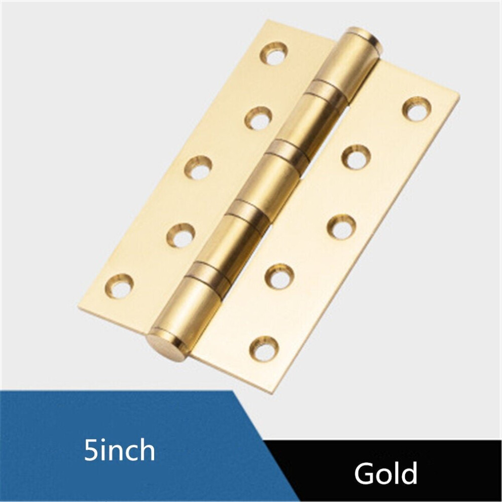 (Gold) Stainless Steel Flat Opening Silent Bearing Hinge For Door Indoor Door Wooden Door Hinge For Common Door Leaf