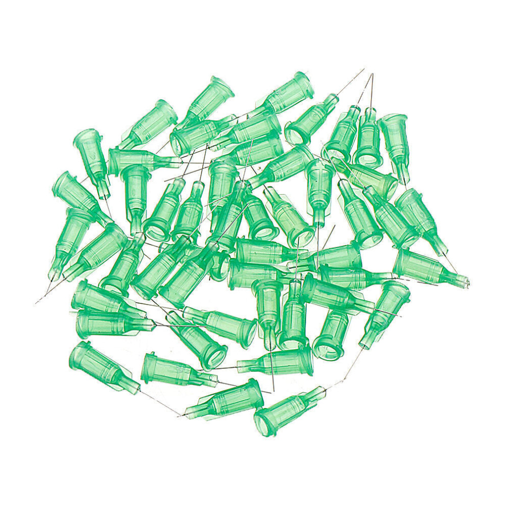 Greenzech (20G) 50Pcs/Set 1/2'' Blunt Tip Dispensing Needle W/ Clear Protector For Syringe Refilling And Measuring Liquid Industrial Glue Applicator Different G