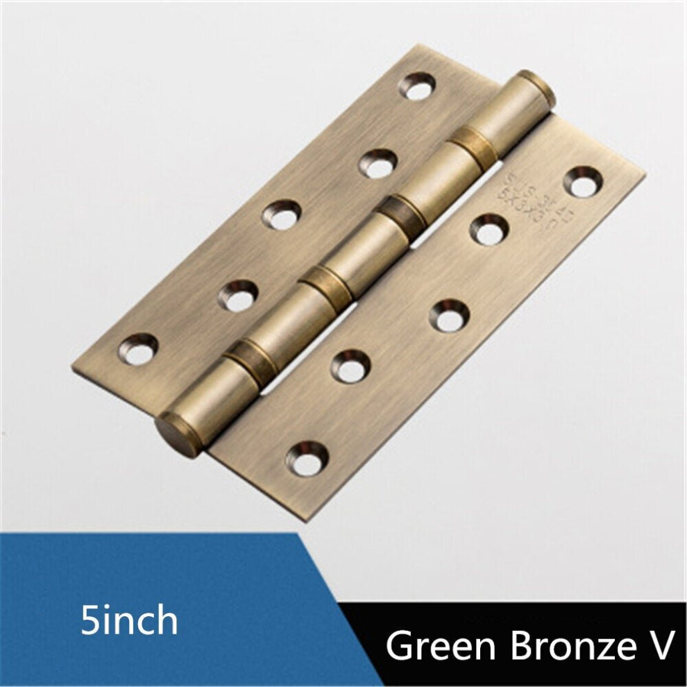 (Green Bronze) Stainless Steel Flat Opening Silent Bearing Hinge For Door Indoor Door Wooden Door Hinge For Common Door Leaf