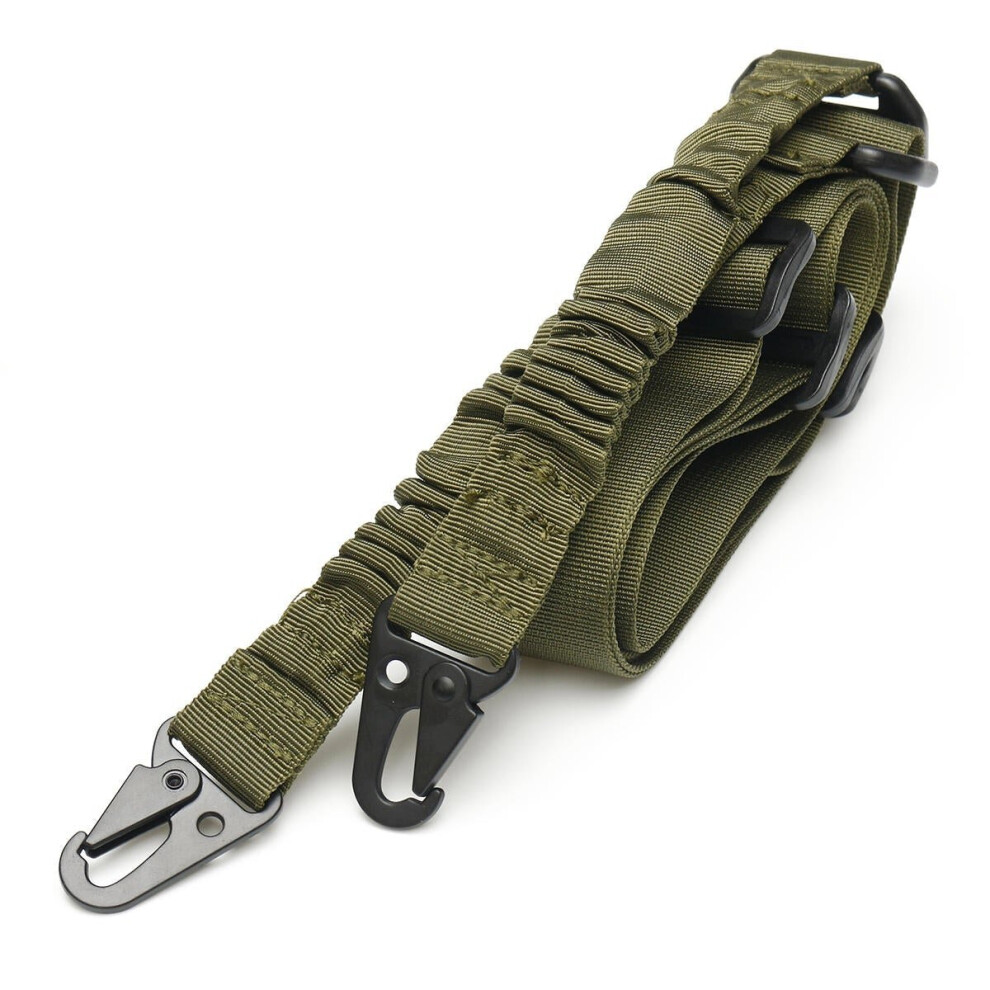 (Green) EDC 2 Point Sling Multi-Use Two Point Gun Sling String Clip Sling CS Tactics Gadget 2.16m