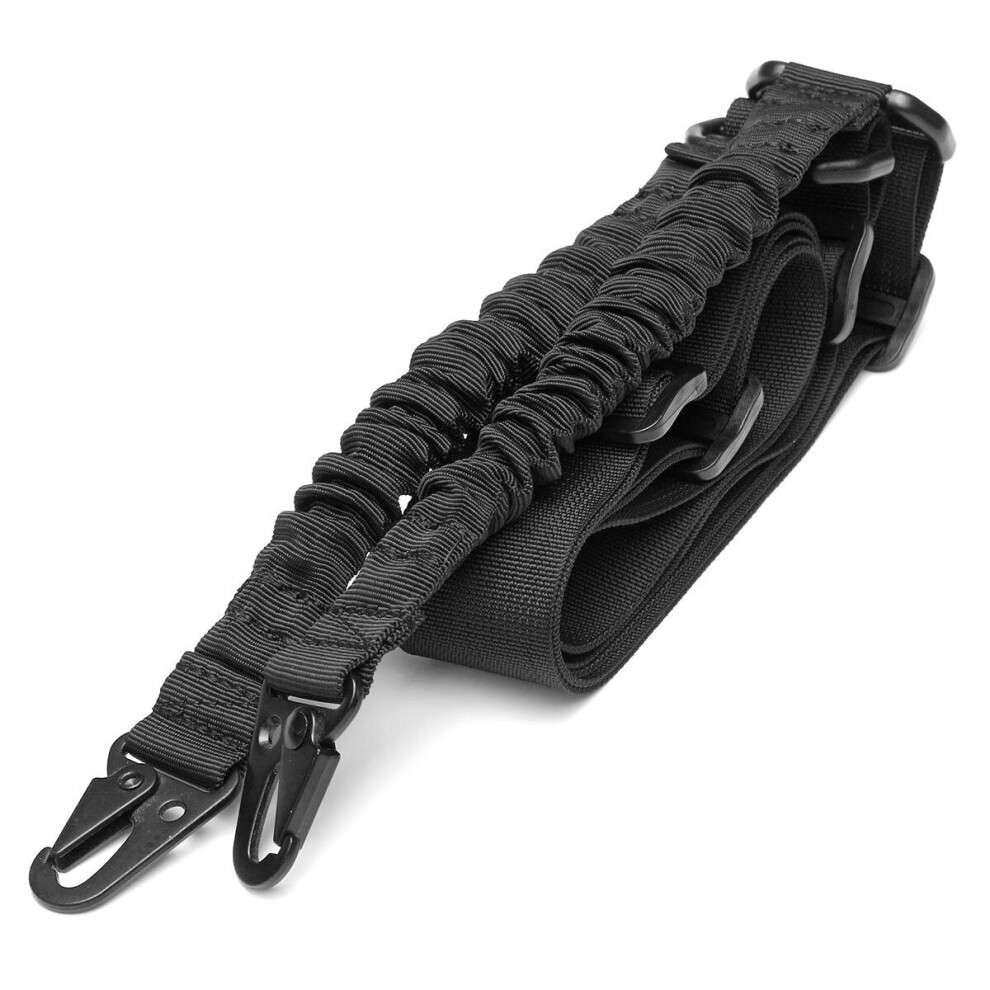 (Black) EDC 2 Point Sling Multi-Use Two Point Gun Sling String Clip Sling CS Tactics Gadget 2.16m