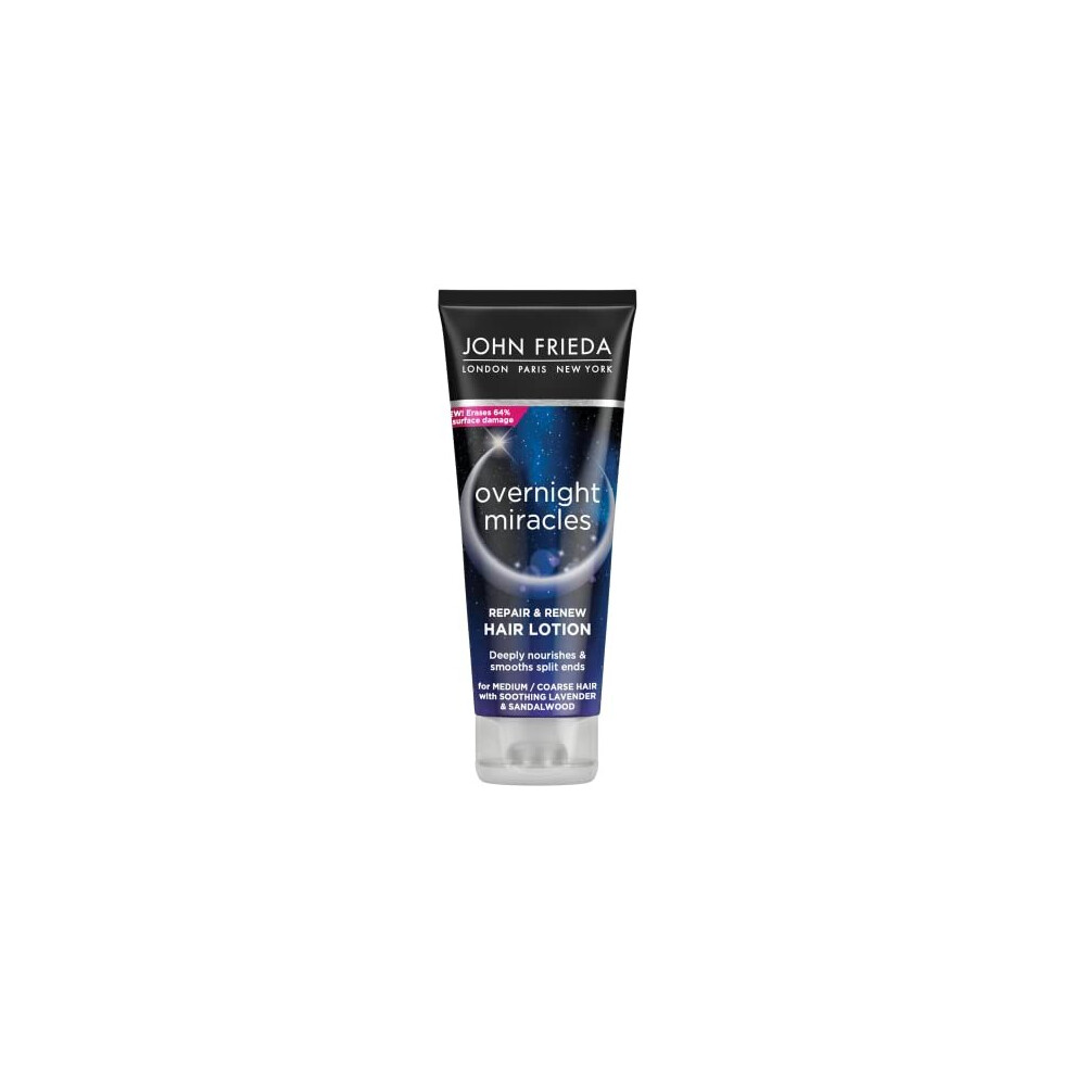 John Frieda Overnight Miracles Repair & Renew Leave In Lotion Hair Mask 100Ml Lavender
