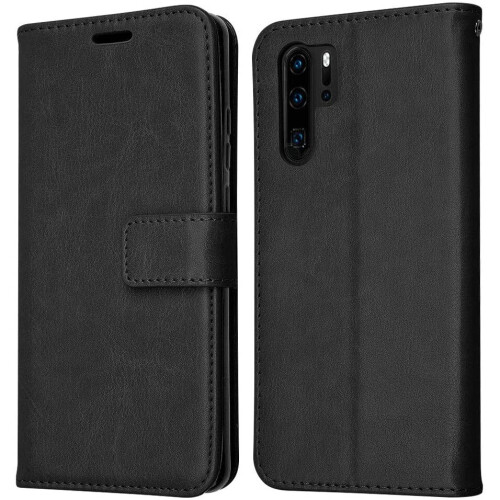 TECHGEAR Compatible with Huawei P30 Pro Leather Wallet Case, Flip Protective Case Cover with Card Slots, Kickstand and Wrist...