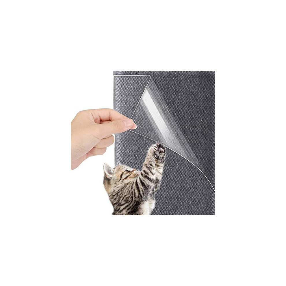 Cat Furniture Protector, 8 Pcs Furniture Protection Transparent Cat Scratch Guards with Pins for Protecting Upholstered Furniture Sofa, Couch, Ca