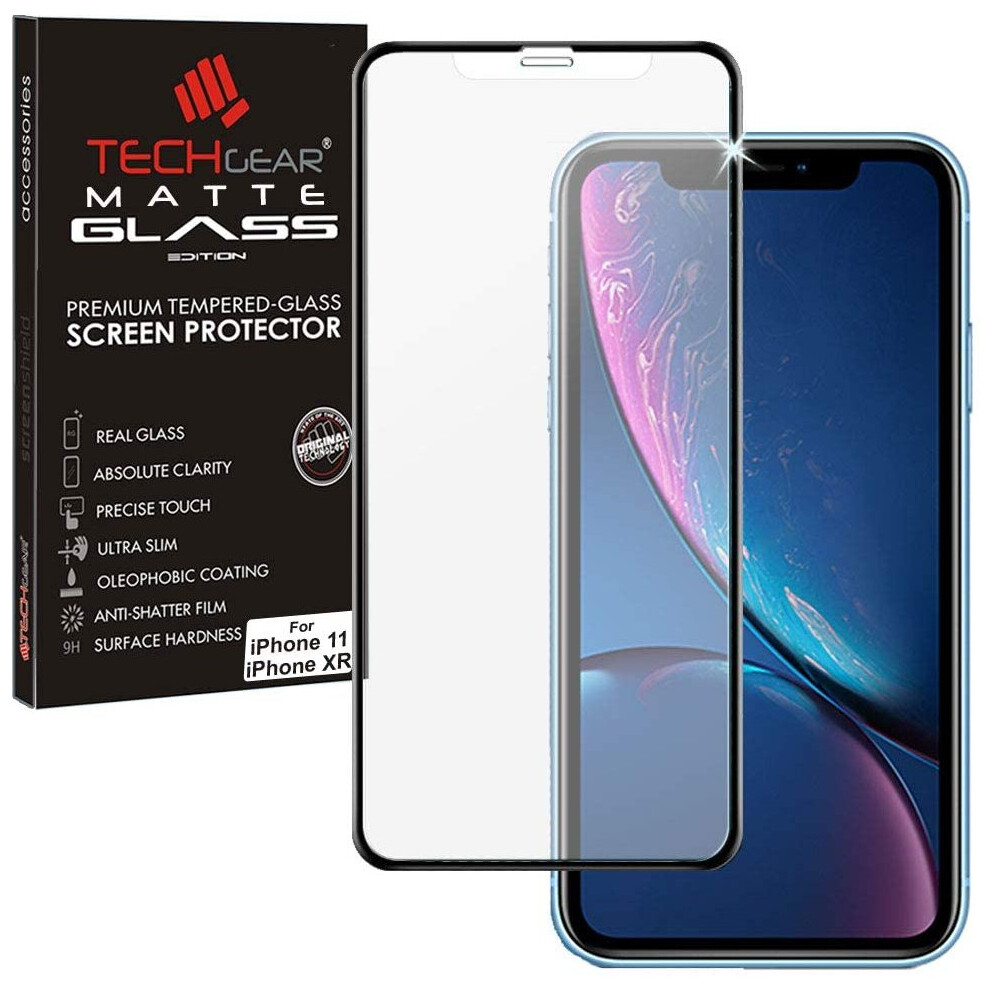 TECHGEAR Anti Glare Screen Protector for iPhone 11, iPhone XR - MATTE 3D GLASS Edition Genuine Tempered Glass Full Screen...