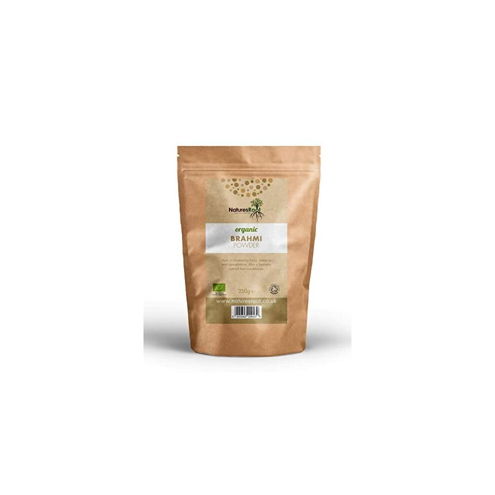 Natures Root Organic Brahmi Powder - Ayurvedic Herb | Bacopa Monnieri | Hair Growth Product | Thickening Hair Supplement (500G)