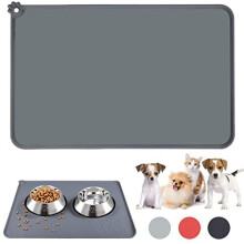 jiuhao Dog Cat Food Mat Bowl Mat Feeding Mat Waterproof Non Slip Prevent Food Spills Mat,Silicone Pet Feeding Mat Wipe Clean,Puppy Rubber Tray Dr