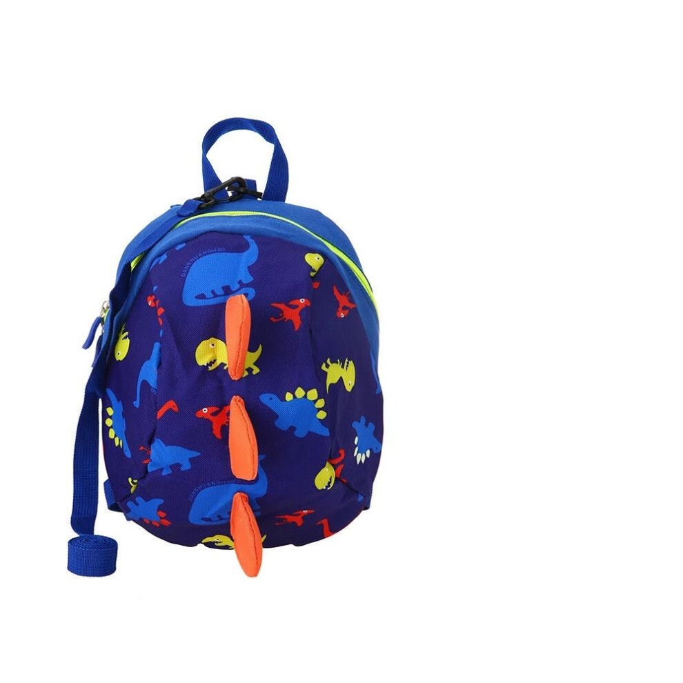 (Blue) Kids School Bags Nylon Cute Dinosaur Travel Backpack