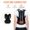 (black, M) Lumbar Upper Lower Back Support Strap Belt Adjustable Posture Corrector Shoulder Relief Brace 13